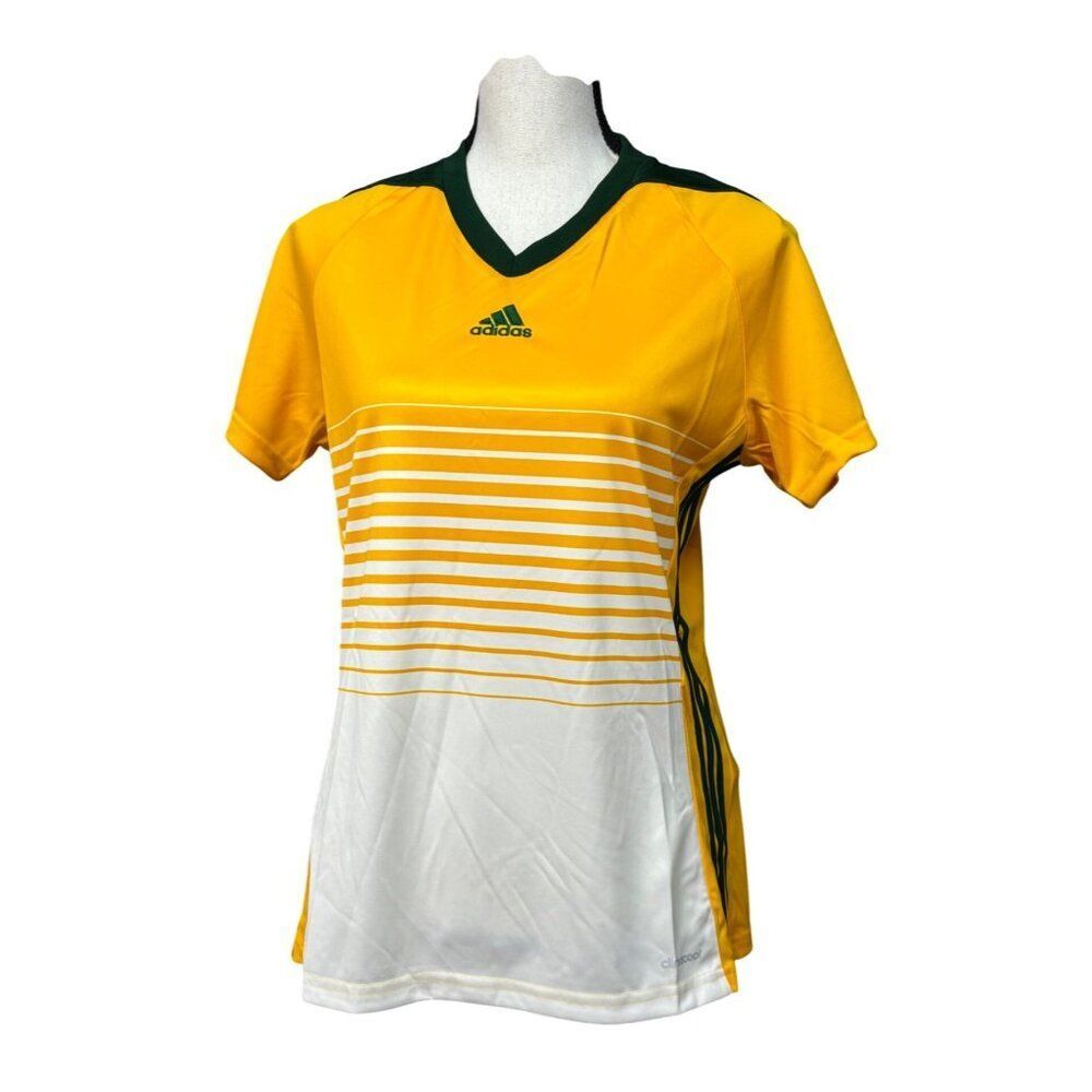 Adidas Women’s  Climacool Custom Print Tiro 17 Jersey, Yellow/Green/White, Sz. M